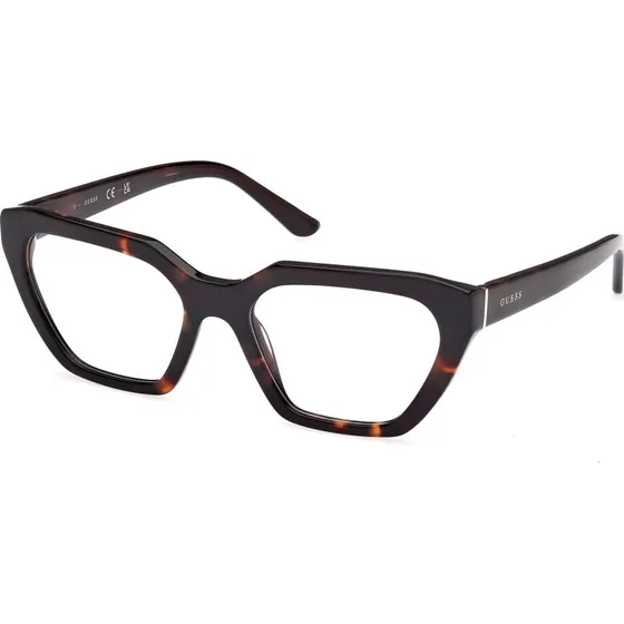 Guess GU50176 052 Montures Optiques Géométriques en Acétate Havane