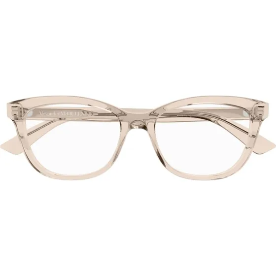 Alexander McQueen AM0461O Lunettes de Vue Carrées Rose 53mm