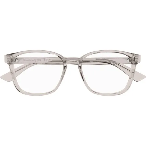 Alexander McQueen AM0462O Lunettes de Vue Homme Carrées Marron