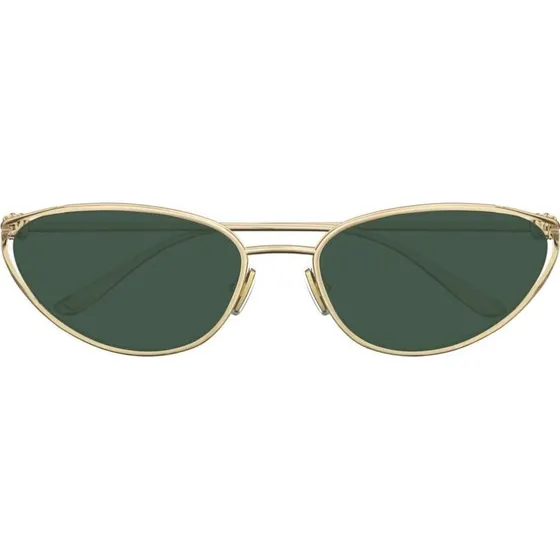 Bottega Veneta BV1330S Lunettes de Soleil Cat Eye Dorées et Vertes