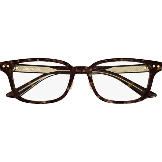 Montblanc MB0379OJ Lunettes de Vue Homme Rectangulaires Havane