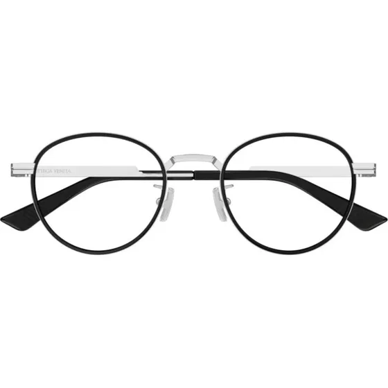 Bottega Veneta BV1337O Lunettes de Vue Rondes Argentées Unisexe