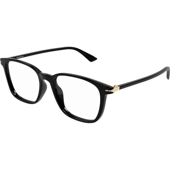 Montblanc MB0338O 001 - Montures Optiques Carrées en Acétate Noir