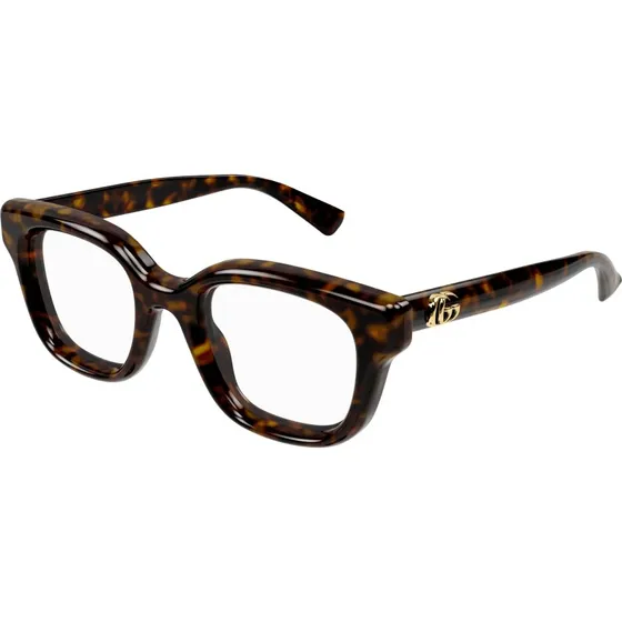 Gucci GG1831O 006 Lunettes Optiques Carrées Havane Transparent