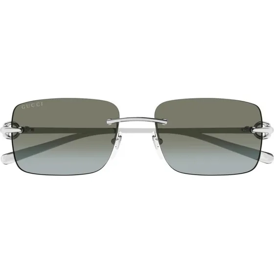 Gucci GG1703S Lunettes de Soleil Homme Carrées Argentées