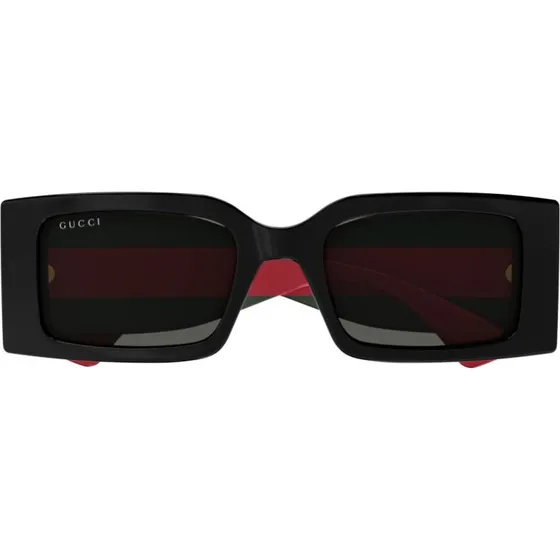 Gucci GG1860S Lunettes de Soleil Carrées Noires et Grises