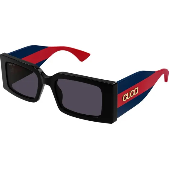Gucci GG1860S Lunettes de Soleil Carrées Noires et Violettes 52mm