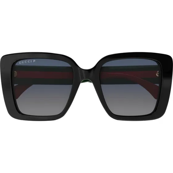 Gucci GG1861S Lunettes de Soleil Carrées Noires Polarisées