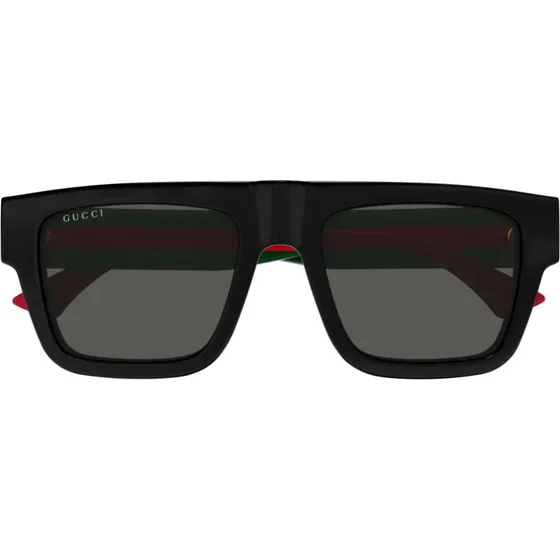 Gucci GG1868S Lunettes de Soleil Homme Carrées Noires et Grises