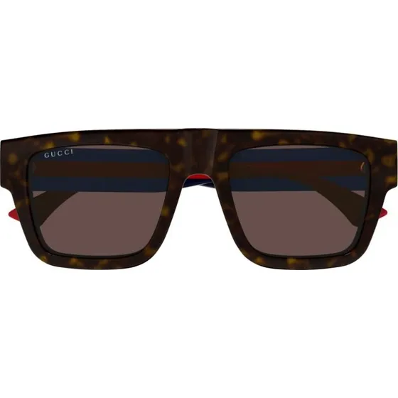 Gucci GG1868S Lunettes de Soleil Homme Carrées Havane Marron 53mm