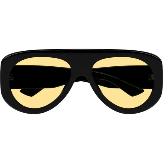 Bottega Veneta BV1362S Lunettes de Soleil Masque Noir et Orange