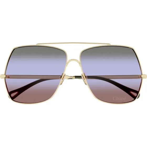 Chloé Aly CH0278S Lunettes de Soleil Oversize Dorées