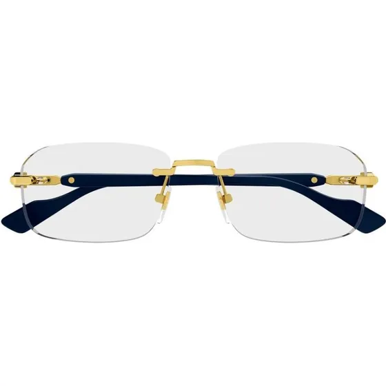 Gucci GG1221O Lunettes de Vue Homme Carrées Bleues 56mm