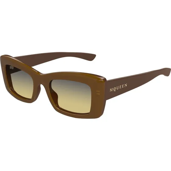 Alexander McQueen AM0526S 003 Lunettes de soleil Carrées Marron