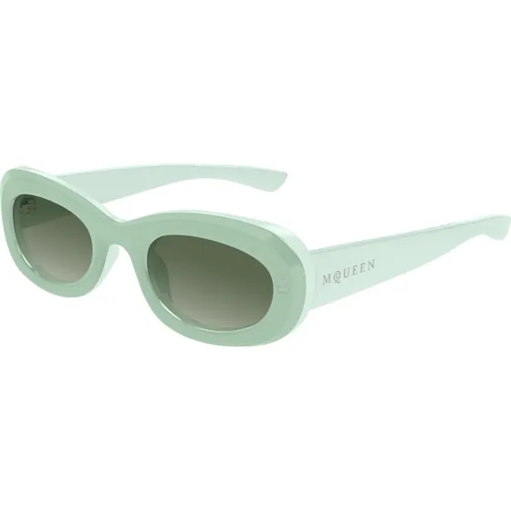 Alexander McQueen AM0527S 004 Lunettes de Soleil Rondes Vertes