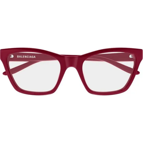 Balenciaga BB0440O Lunettes de Vue Femme Œil de Chat Rouge 56mm