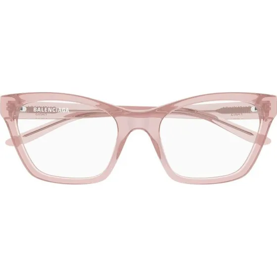 Balenciaga BB0440O Lunettes de Vue Oeil de Chat Rose Transparent