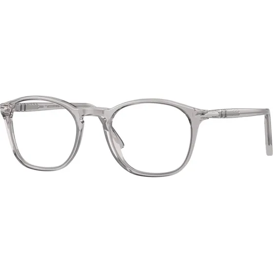 Persol PO3007V 309 - Montures Optiques Carrées en Acétate Gris Transparent