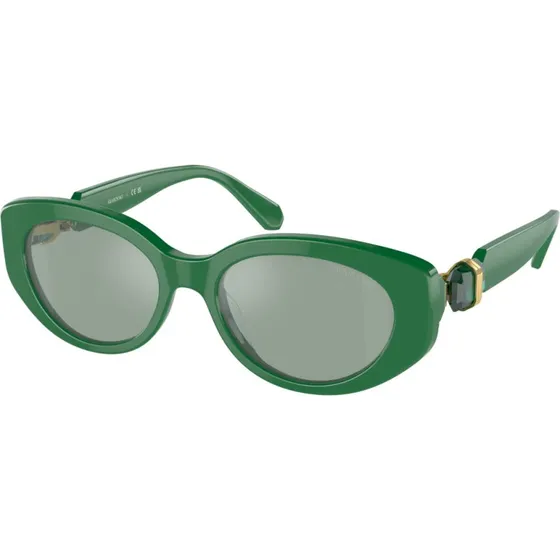 Swarovski SK6002 Lunettes de soleil rondes en acétate Vert/Bleu