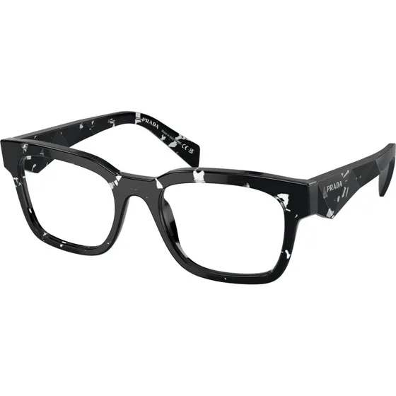 Prada Homme PR A10V - Montures Optiques en Acétate Marron Transparent