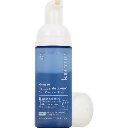 Krème Mousse Nettoyante 2-en-1 Bio 50ml