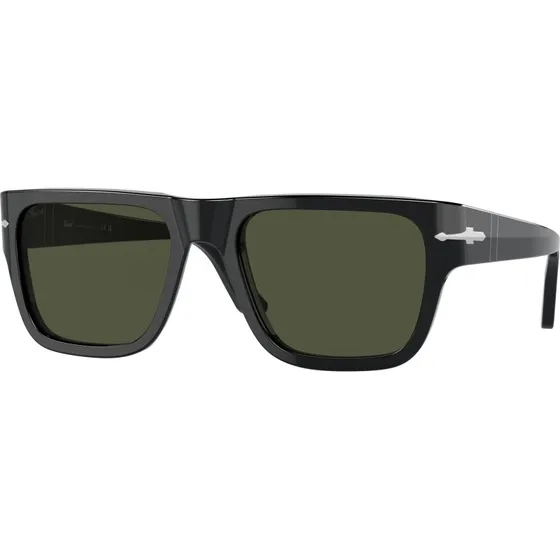 Persol PO3348S 95/31 Lunettes de soleil Carrées en Acétate Noir et Vert