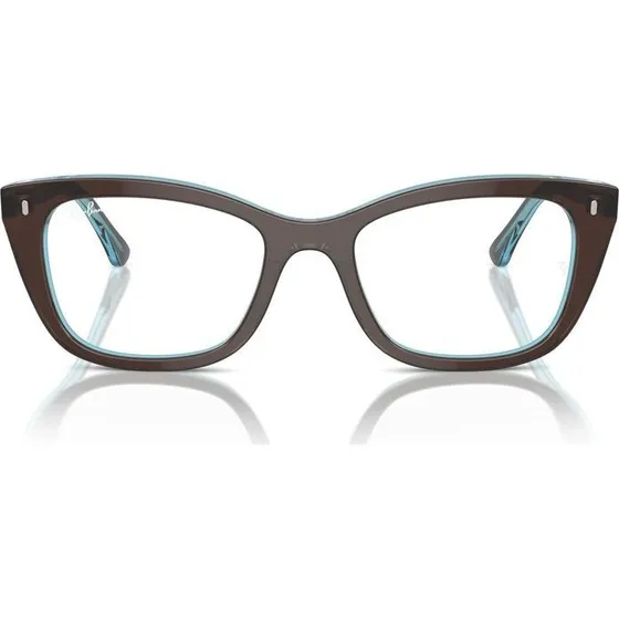 Ray-Ban RX 5433 Lunettes de Vue Carrées Marron Unisexe 50mm