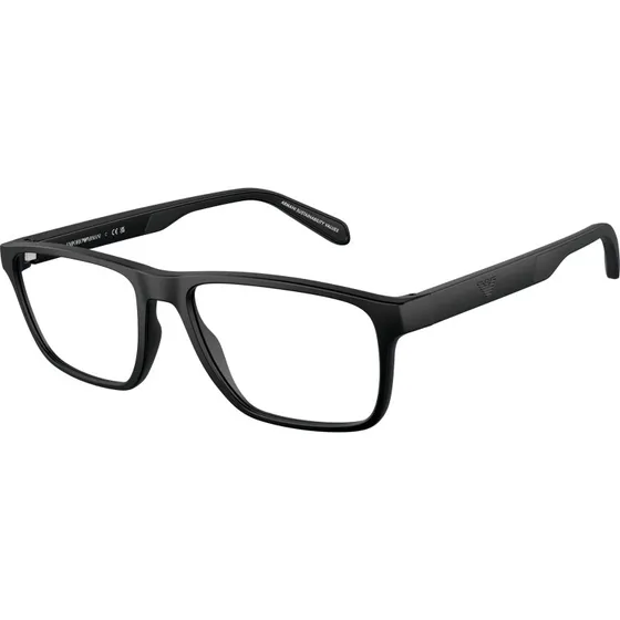 Emporio Armani EA 3233 Lunettes de Vue Homme Rectangulaires Noires 54mm