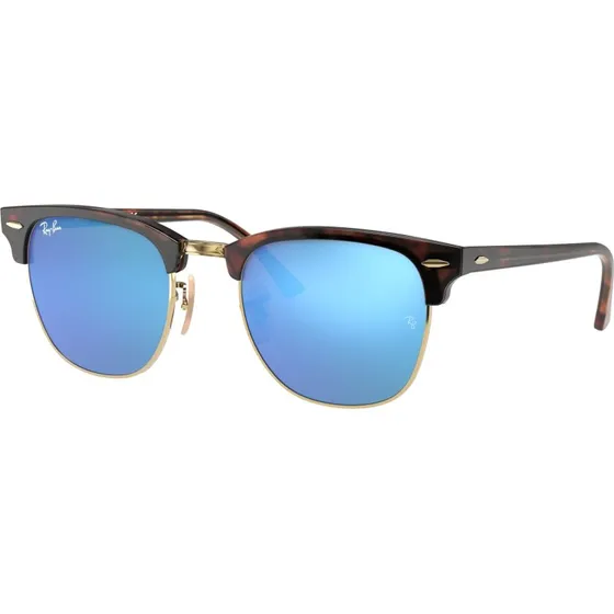 Ray-Ban RB3016 Clubmaster Lunettes de Soleil Écaille et Bleu