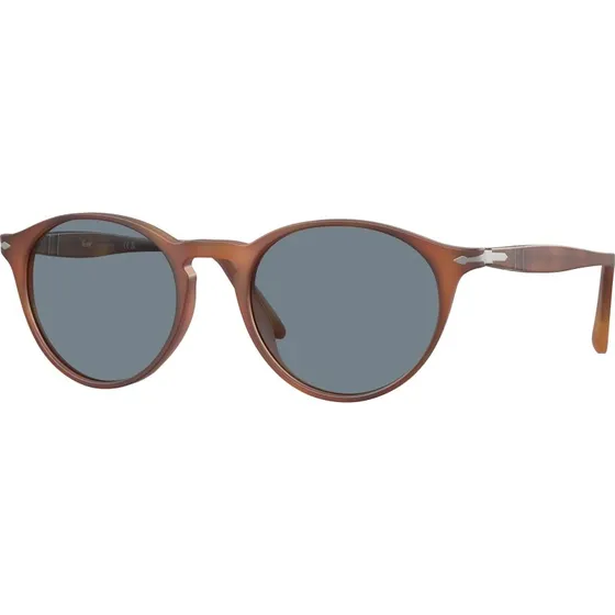 Persol PO3092SM 900656 Lunettes de soleil rondes en acétate Marron/Bleu