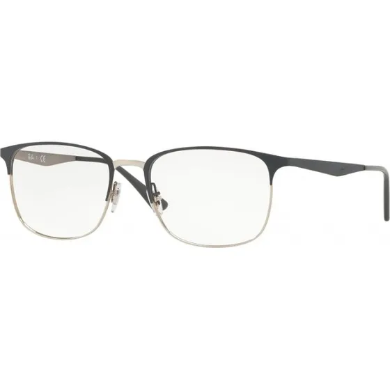 Ray-Ban RX6421 3004 Montures Optiques Carrées en Métal Gris