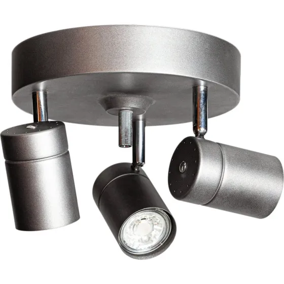 By Rydéns Spot pour plafond Correct, 3 lampes orientables, gris