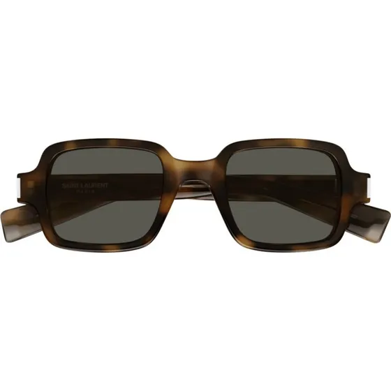 Saint Laurent SL 720 Sun Lunettes de Soleil Havane Rectangles Gris