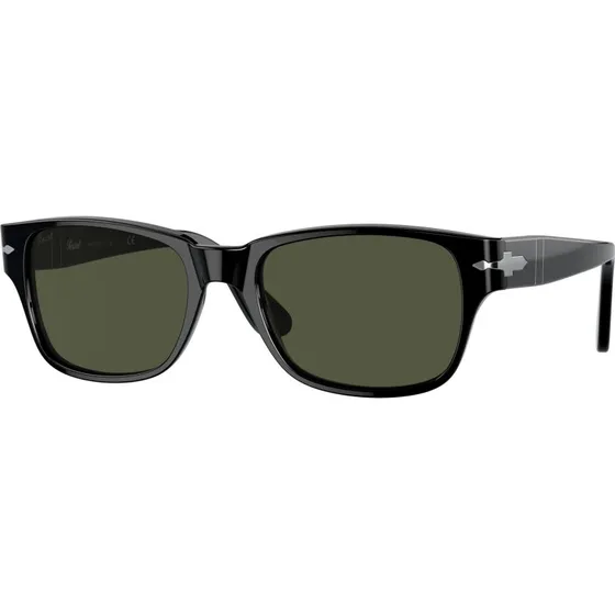 Persol Homme PO3288S 95/31 Lunettes de Soleil Carrées Noir et Vert