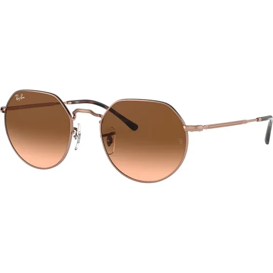 Ray-Ban Jack RB3565 Lunettes de Soleil Rondes Marron 51mm