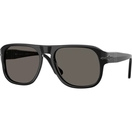 Persol PO3310S Jean - Lunettes de soleil carrées en acétate noir et gris