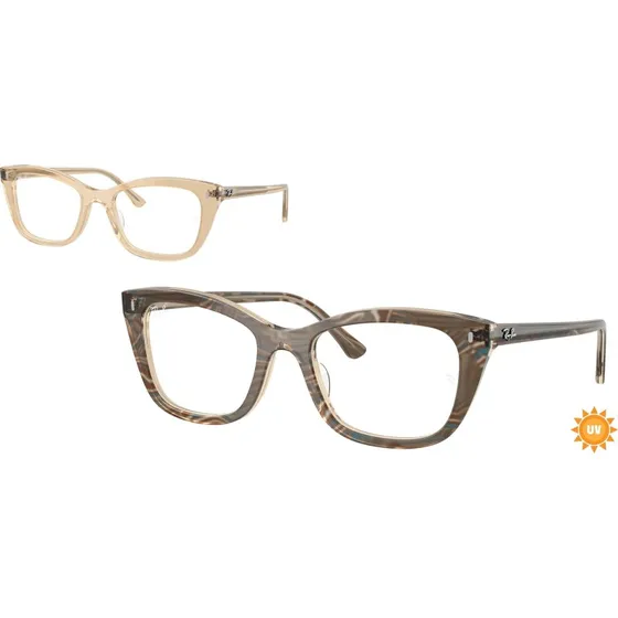 Ray-Ban RX5433 8294 Montures Optiques Acétate Marron Transparent