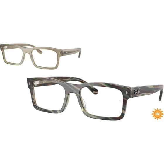 Ray-Ban RX5435 8381 Lunettes Optiques Carrées en Acétate Gris