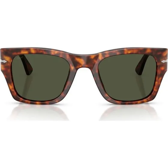 Persol PO 3384S Lunettes de Soleil Carrées Havane et Vertes