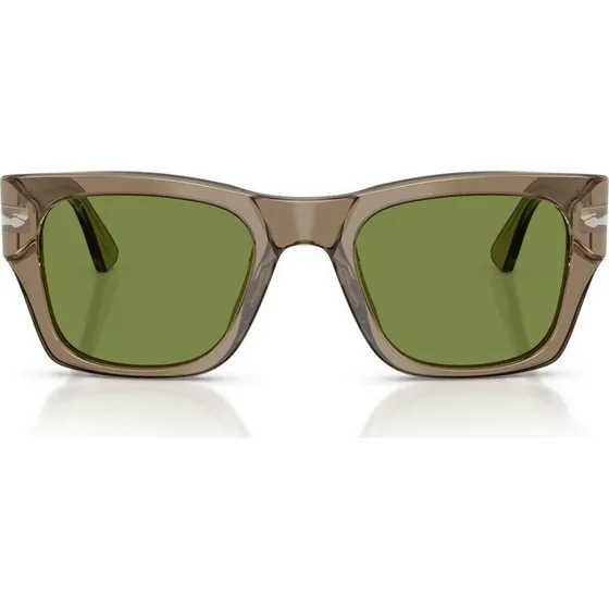 Persol PO 3384S Lunettes de Soleil Carrées Marron et Vertes