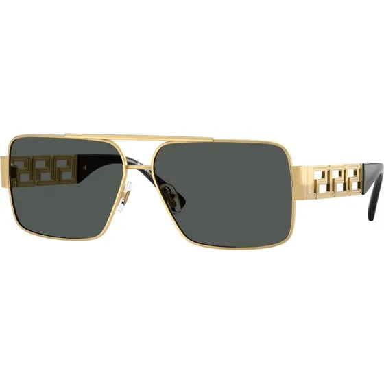 Versace VE 2290 Lunettes de Soleil Carrées Dorées pour Homme