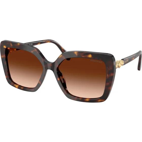 Swarovski SK6049 Lunettes de soleil Papillon Écaille Marron