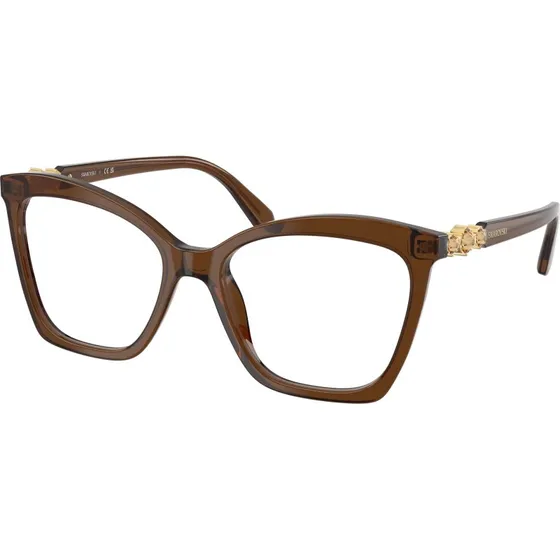 Swarovski SK2053 1084 - Montures Optiques Cat Eye en Acétate Marron