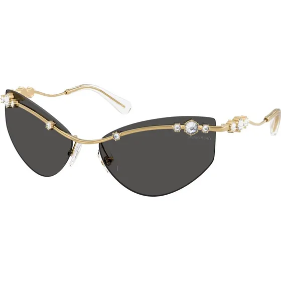 Swarovski Lunettes de Soleil SK7039 Or et Gris Géométriques