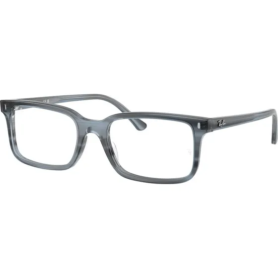Ray-Ban RX5445 8456 Montures Optiques Carrées en Acétate Bleu Transparent