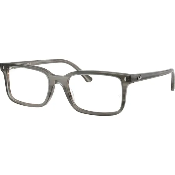 Ray-Ban RX5445 Montures Optiques Carrées en Acétate Gris Transparent