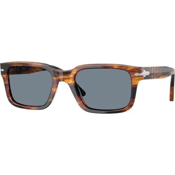 Persol PO3272S 123556 Lunettes de Soleil Carrées en Acétate Marron et Bleu