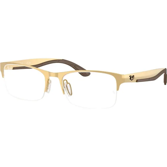 Ray-Ban RX7551 Montures Optiques Carrées en Métal Or
