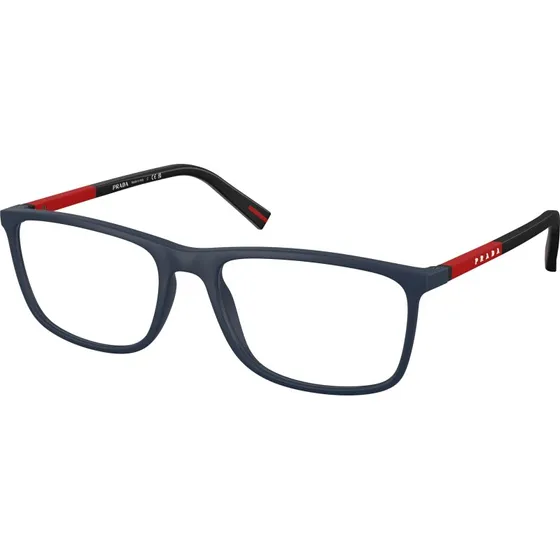 Prada Linea Rossa PS 03QV Montures Optiques Carrées Bleues