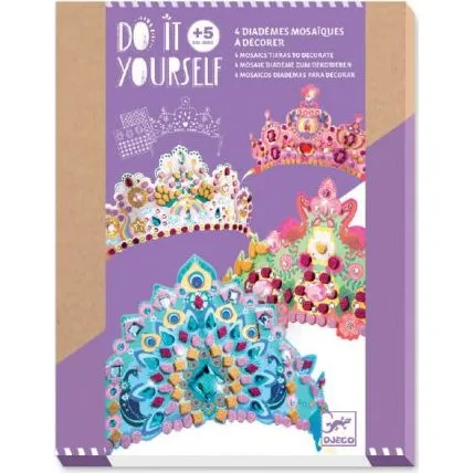 Djeco Comme une Princesse - 4 Diadèmes à Décorer